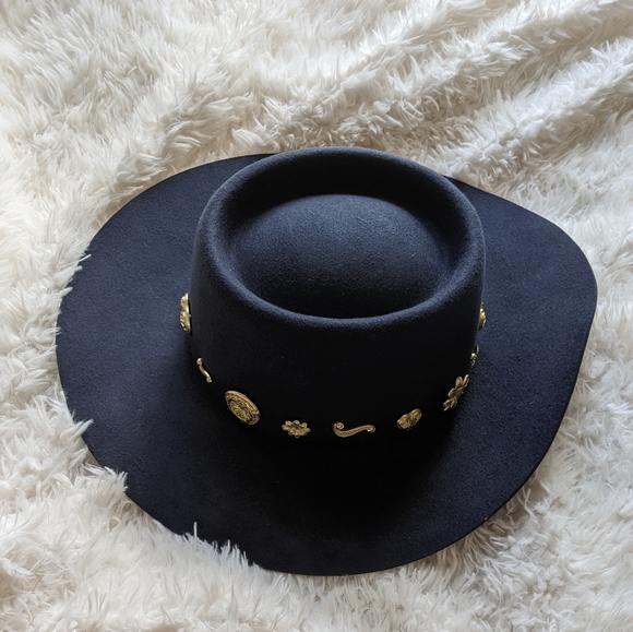 Lack Of Color Cosmic Boater Navy Wool 